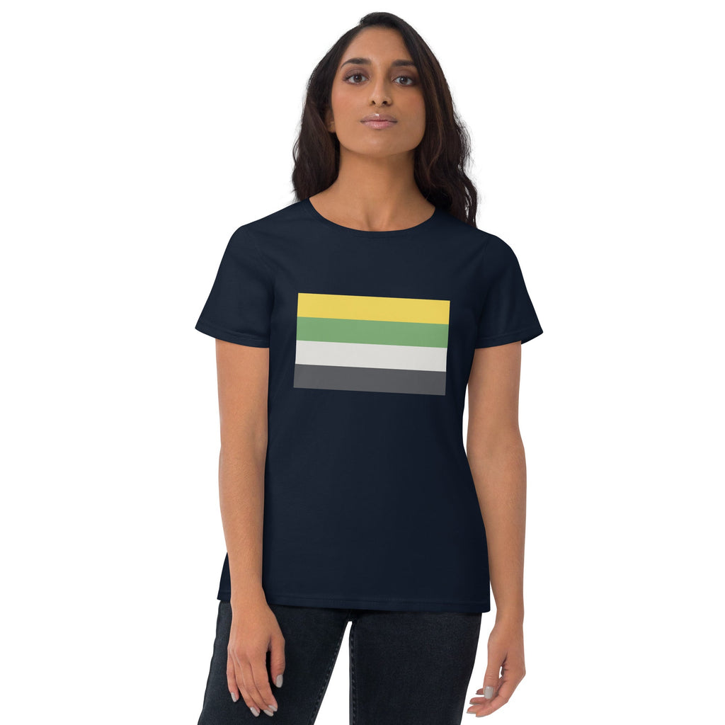 Skoliosexual Pride Flag Women's T-shirt - Navy - LGBTPride.com