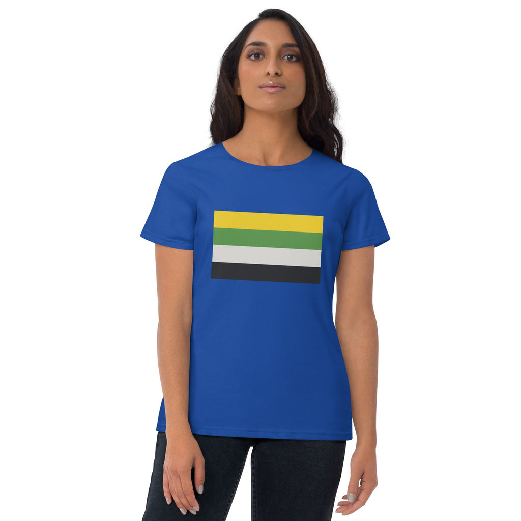 Skoliosexual Pride Flag Women's T-shirt - Royal Blue - LGBTPride.com