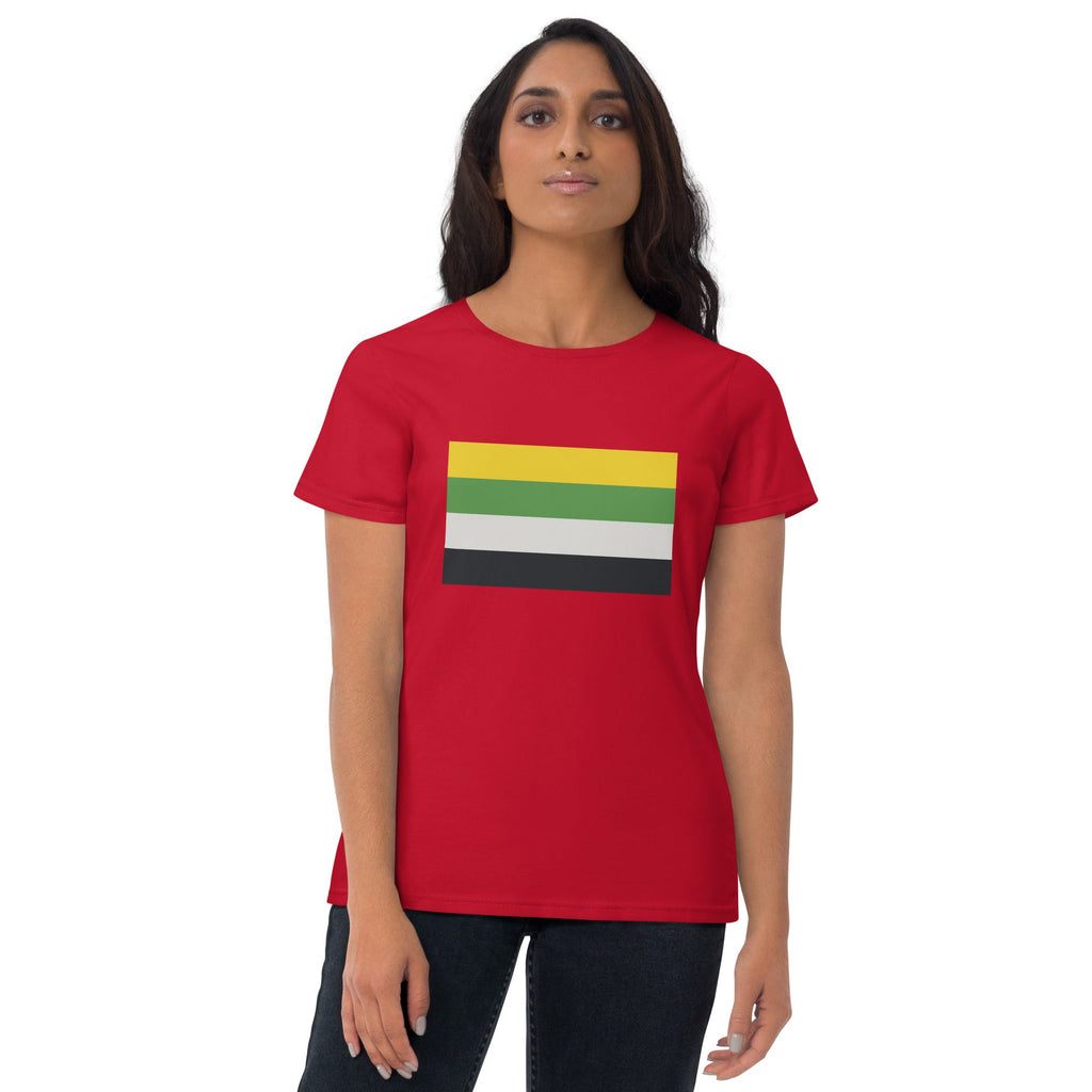 Skoliosexual Pride Flag Women's T-shirt - True Red - LGBTPride.com
