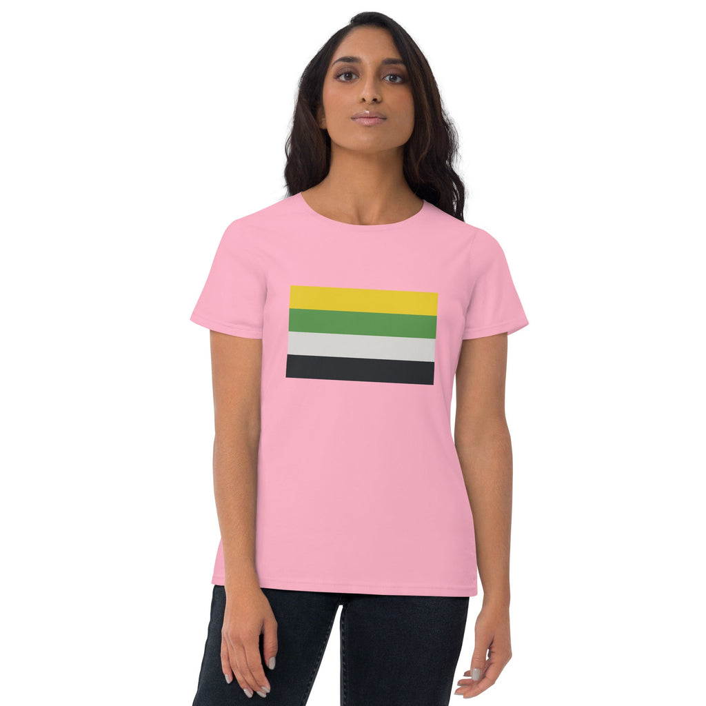Skoliosexual Pride Flag Women's T-shirt - Charity Pink - LGBTPride.com