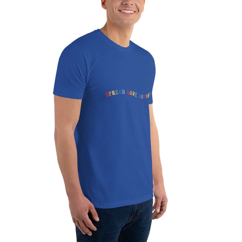 Spread Love Not Hate Men's T-Shirt - Royal Blue - LGBTPride.com