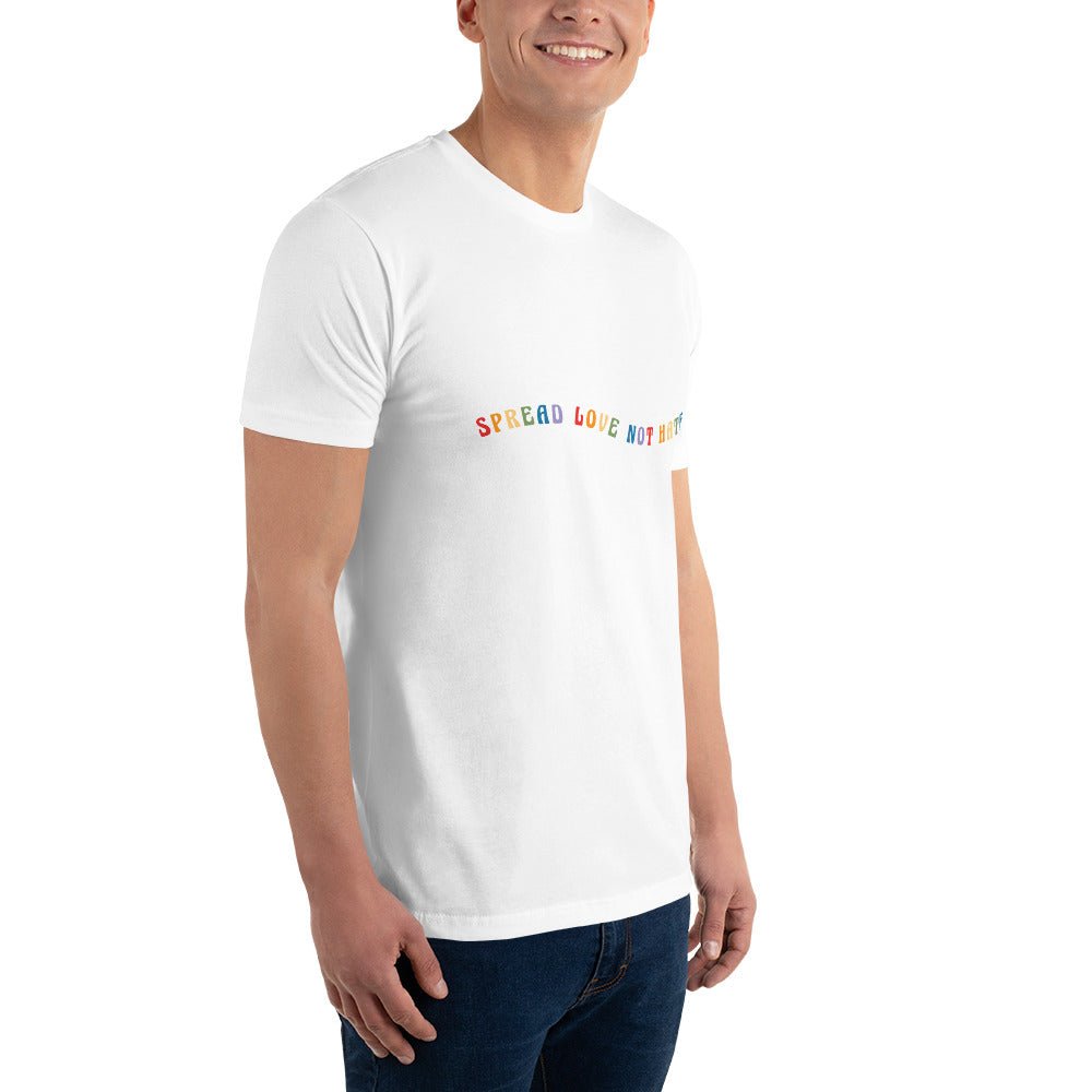 Spread Love Not Hate Men's T-Shirt - Light Blue - LGBTPride.com
