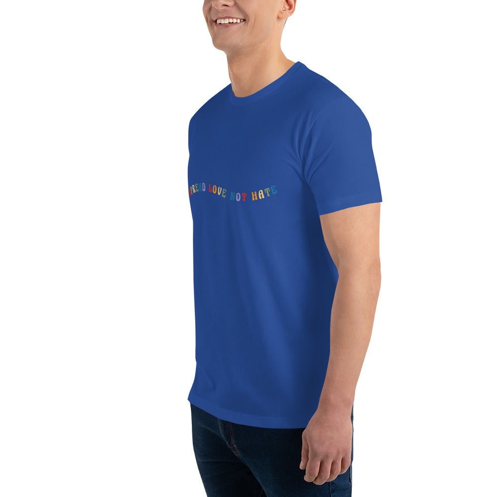 Spread Love Not Hate Men's T-Shirt - Royal Blue - LGBTPride.com
