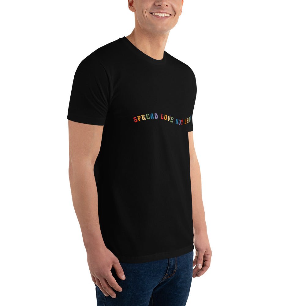 Spread Love Not Hate Men's T-Shirt - Black - LGBTPride.com