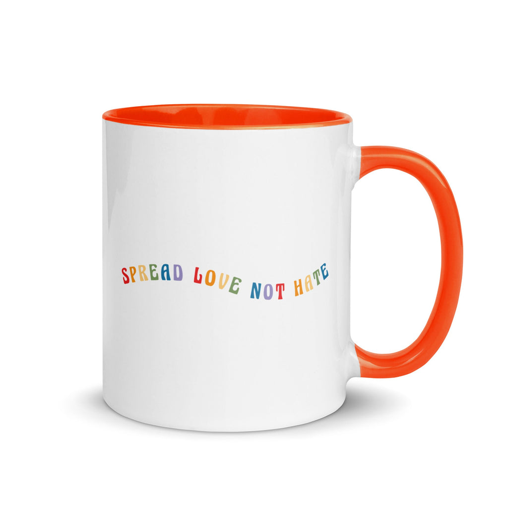 Spread Love Not Hate Mug - Orange - LGBTPride.com