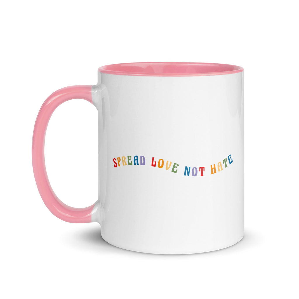 Spread Love Not Hate Mug - Pink - LGBTPride.com