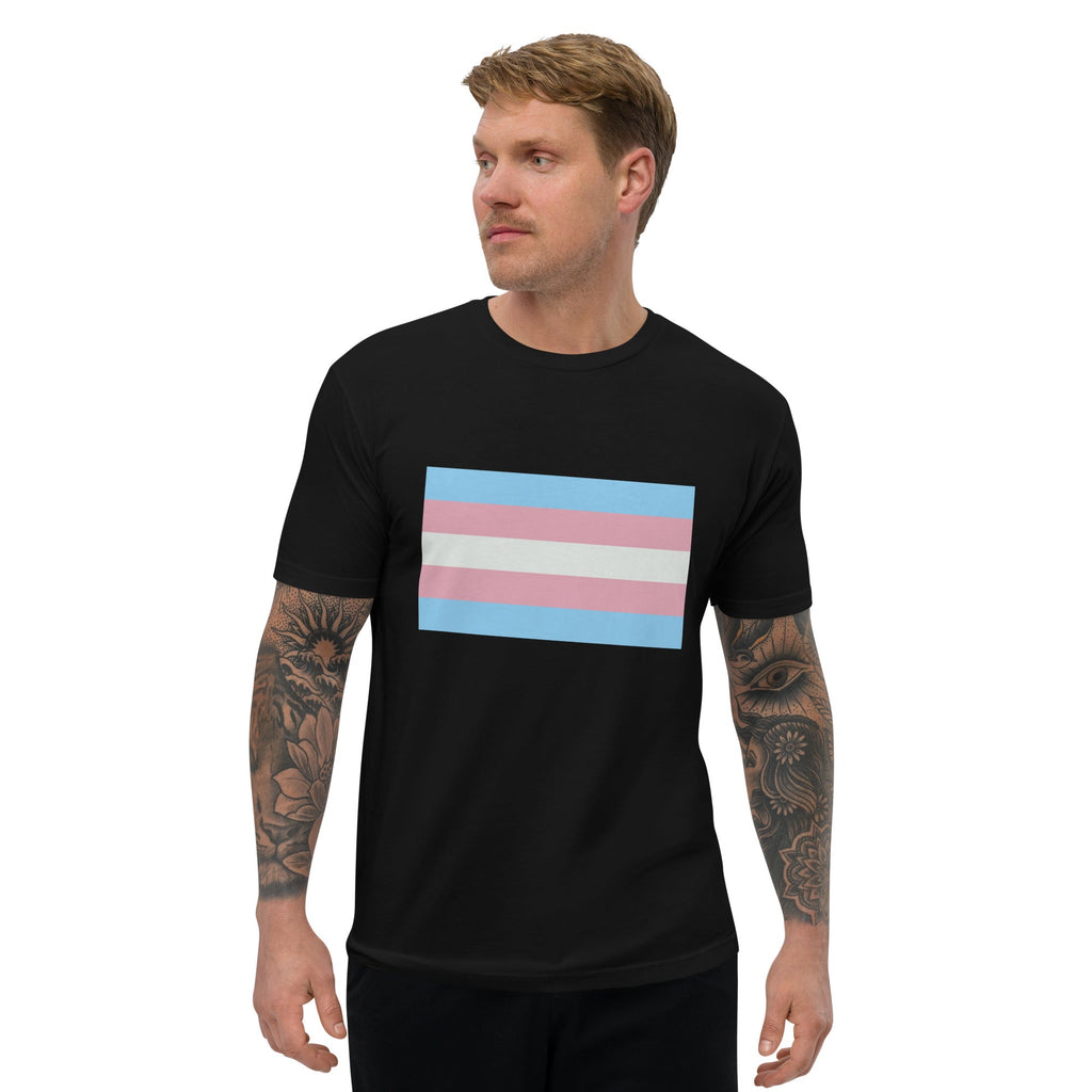 Transgender Pride Flag Men's T-shirt - Black - LGBTPride.com