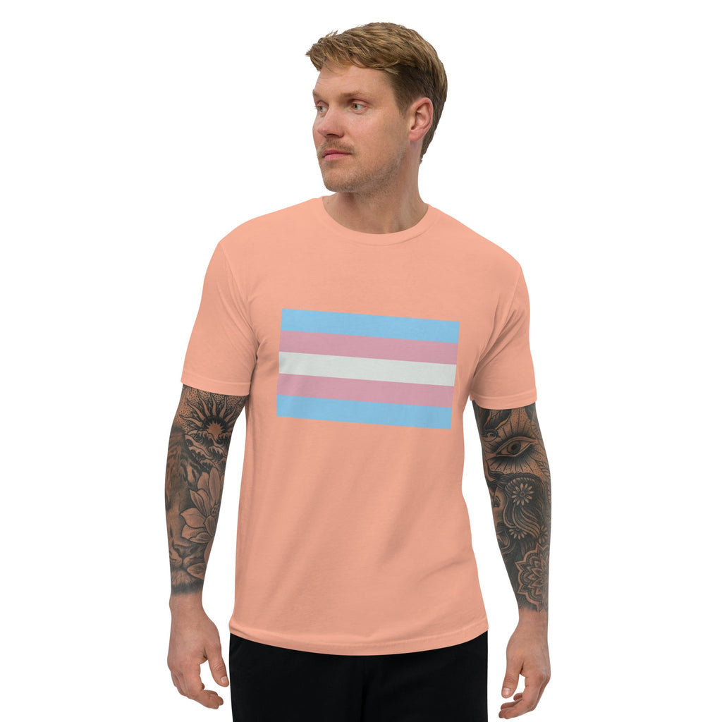 Transgender Pride Flag Men's T-shirt - Desert Pink - LGBTPride.com