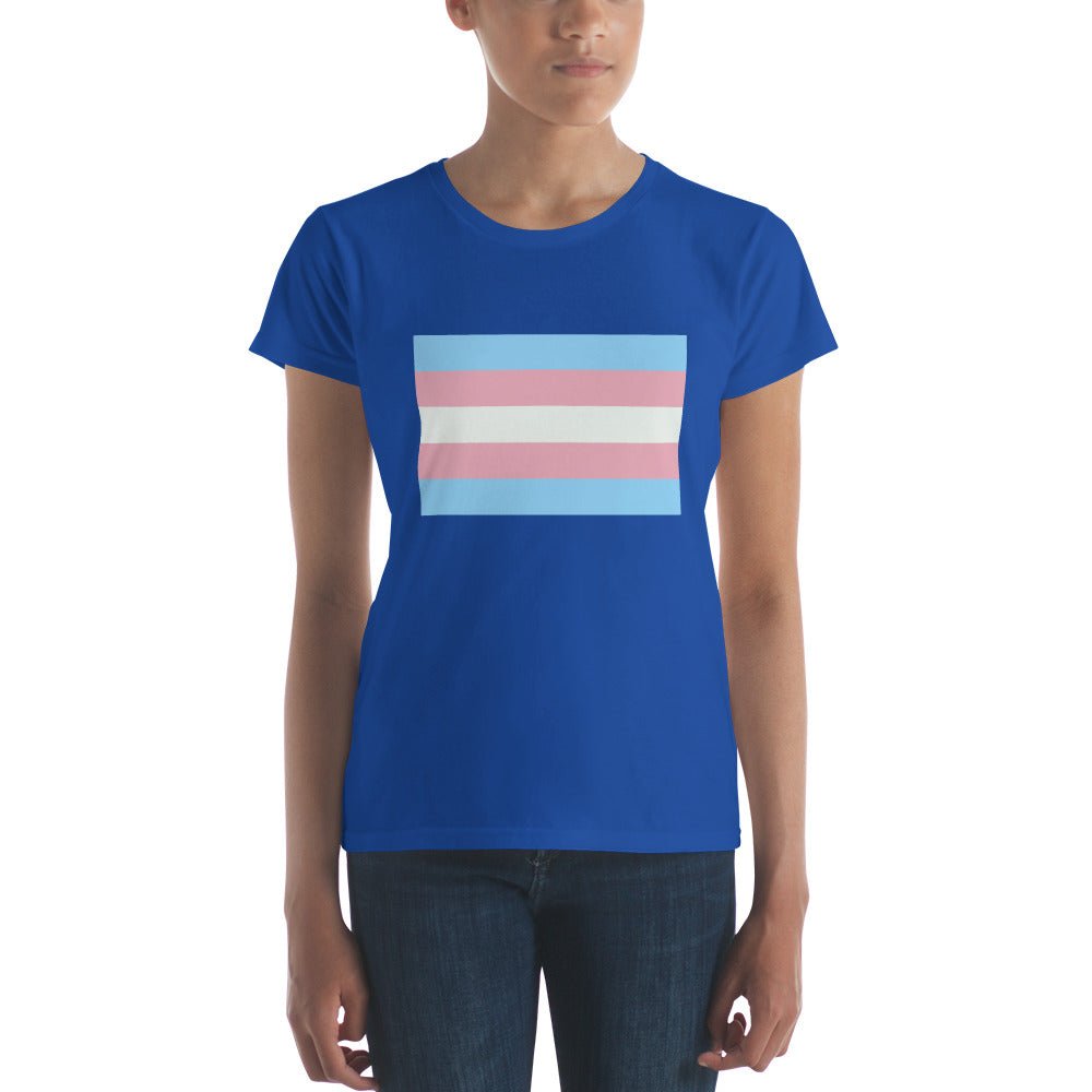 Transgender Pride Flag Women's T-shirt - Royal Blue - LGBTPride.com