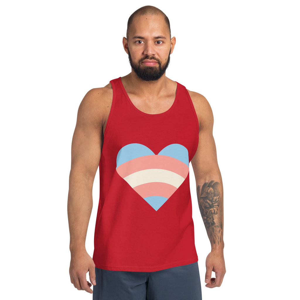 Transgender Pride Love Men's Tank Top - Red - LGBTPride.com