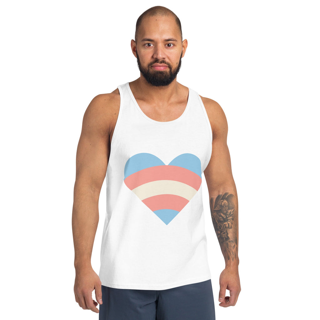 Transgender Pride Love Men's Tank Top - White - LGBTPride.com