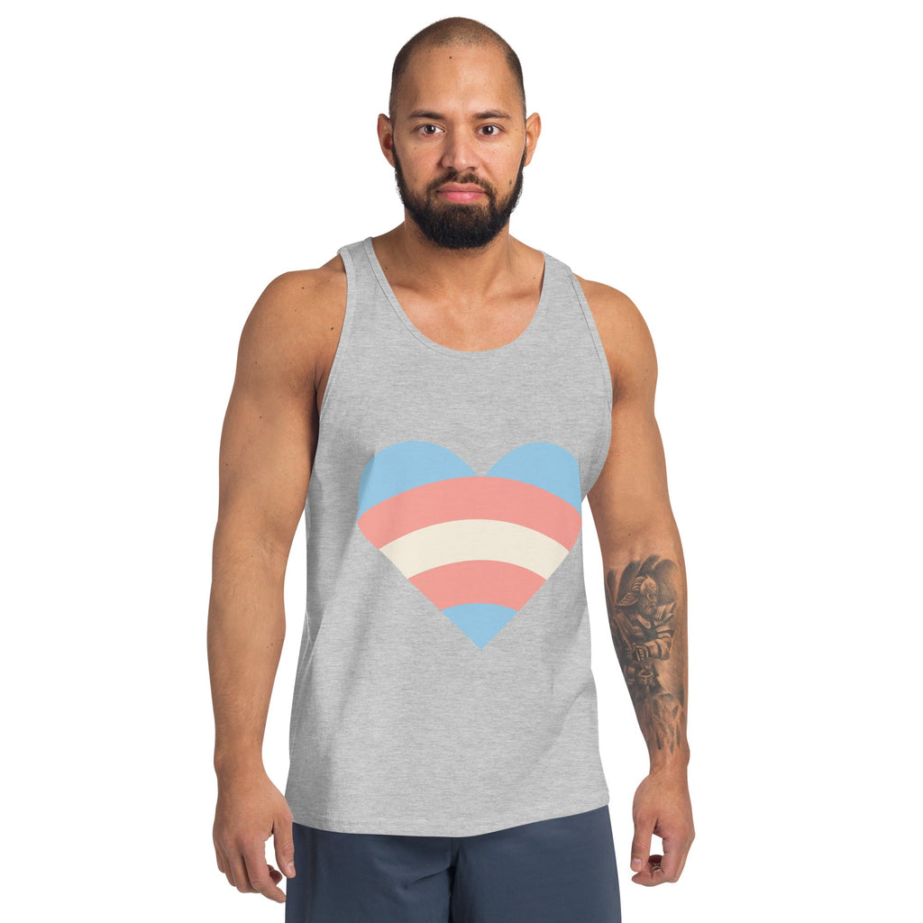 Transgender Pride Love Men's Tank Top - Athletic Heather - LGBTPride.com