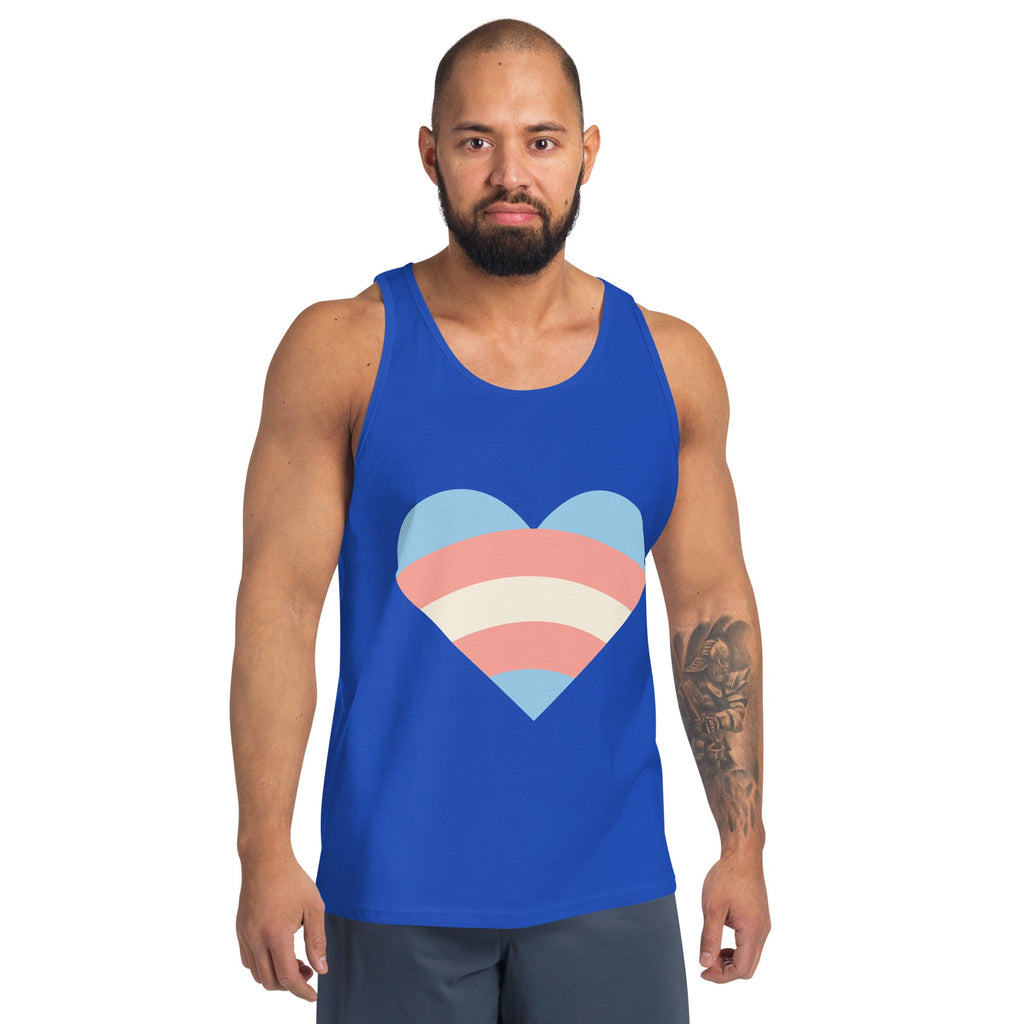 Transgender Pride Love Men's Tank Top - True Royal - LGBTPride.com