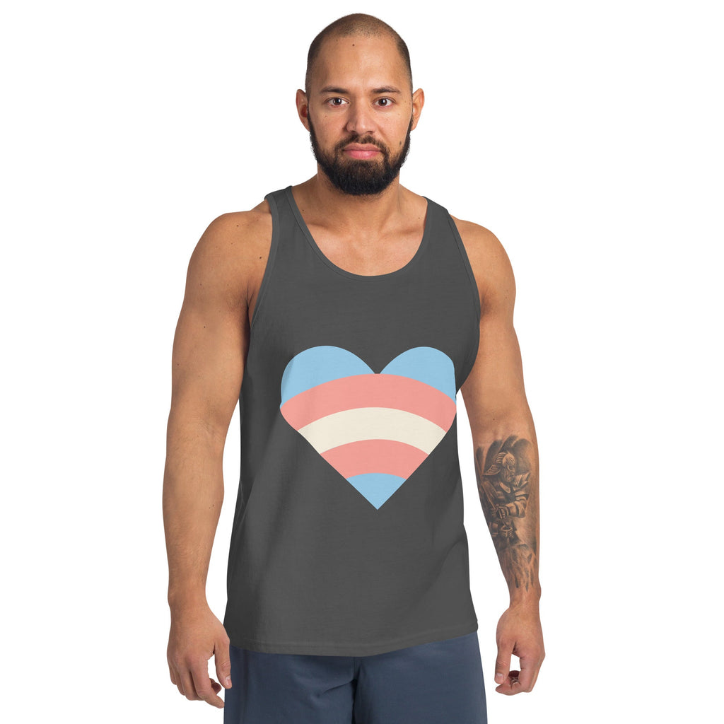 Transgender Pride Love Men's Tank Top - Asphalt - LGBTPride.com