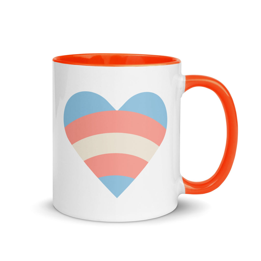 Transgender Pride Love Mug - Orange - LGBTPride.com