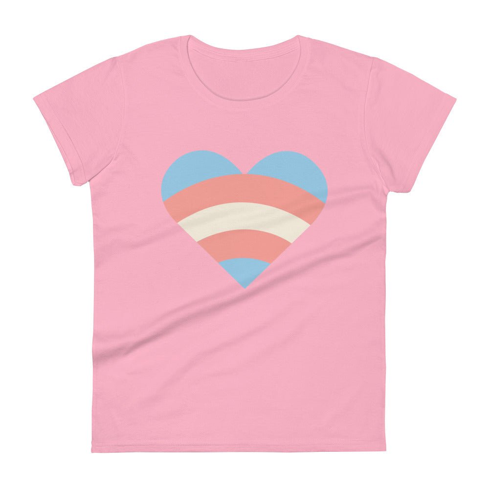 Transgender Pride Love Women's T-Shirt - Charity Pink - LGBTPride.com