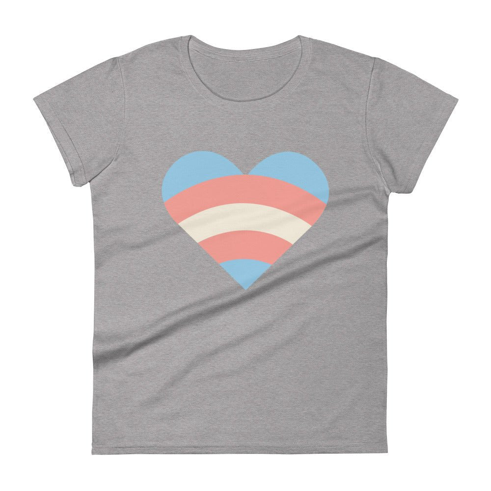 Transgender Pride Love Women's T-Shirt - Heather Grey - LGBTPride.com
