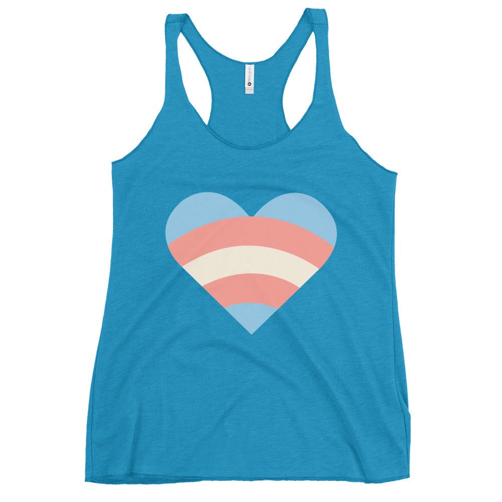 Transgender Pride Love Women's Tank Top - Vintage Turquoise - LGBTPride.com