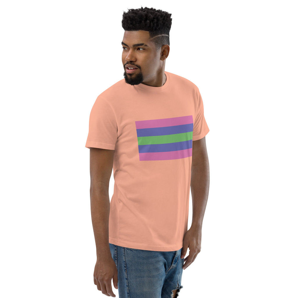 Trigender Pride Flag Men's T-shirt - Desert Pink - LGBTPride.com