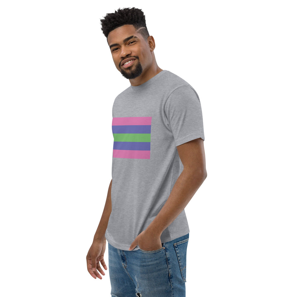 Trigender Pride Flag Men's T-shirt - Heather Grey - LGBTPride.com