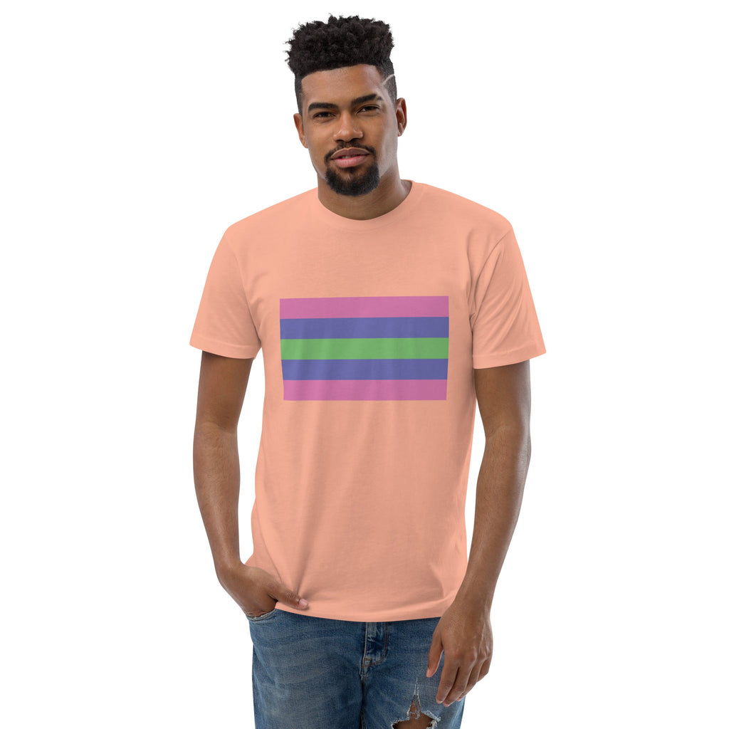 Trigender Pride Flag Men's T-shirt - Desert Pink - LGBTPride.com