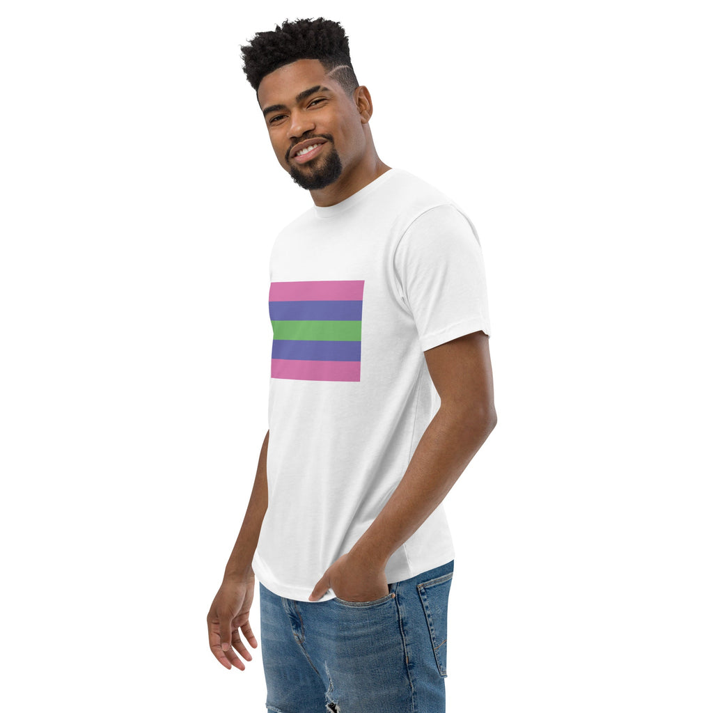 Trigender Pride Flag Men's T-shirt - White - LGBTPride.com