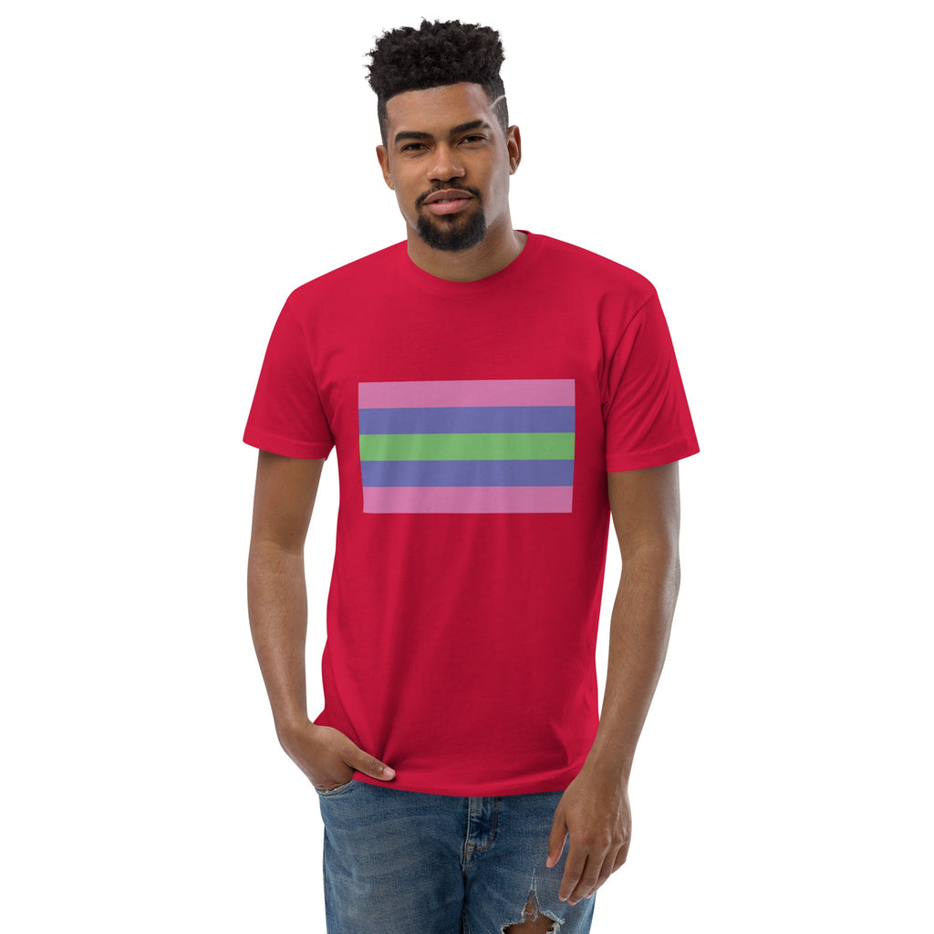 Trigender Pride Flag Men's T-shirt - Red - LGBTPride.com