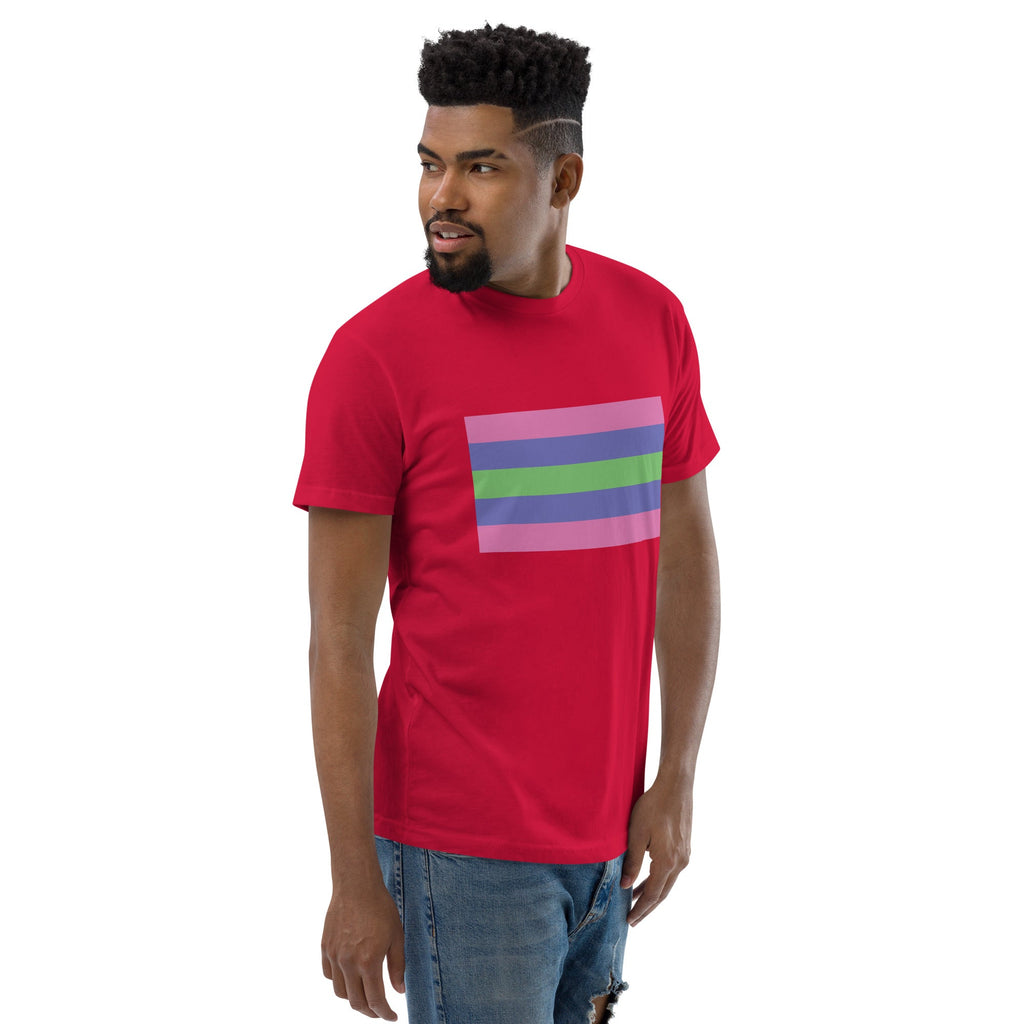 Trigender Pride Flag Men's T-shirt - Red - LGBTPride.com