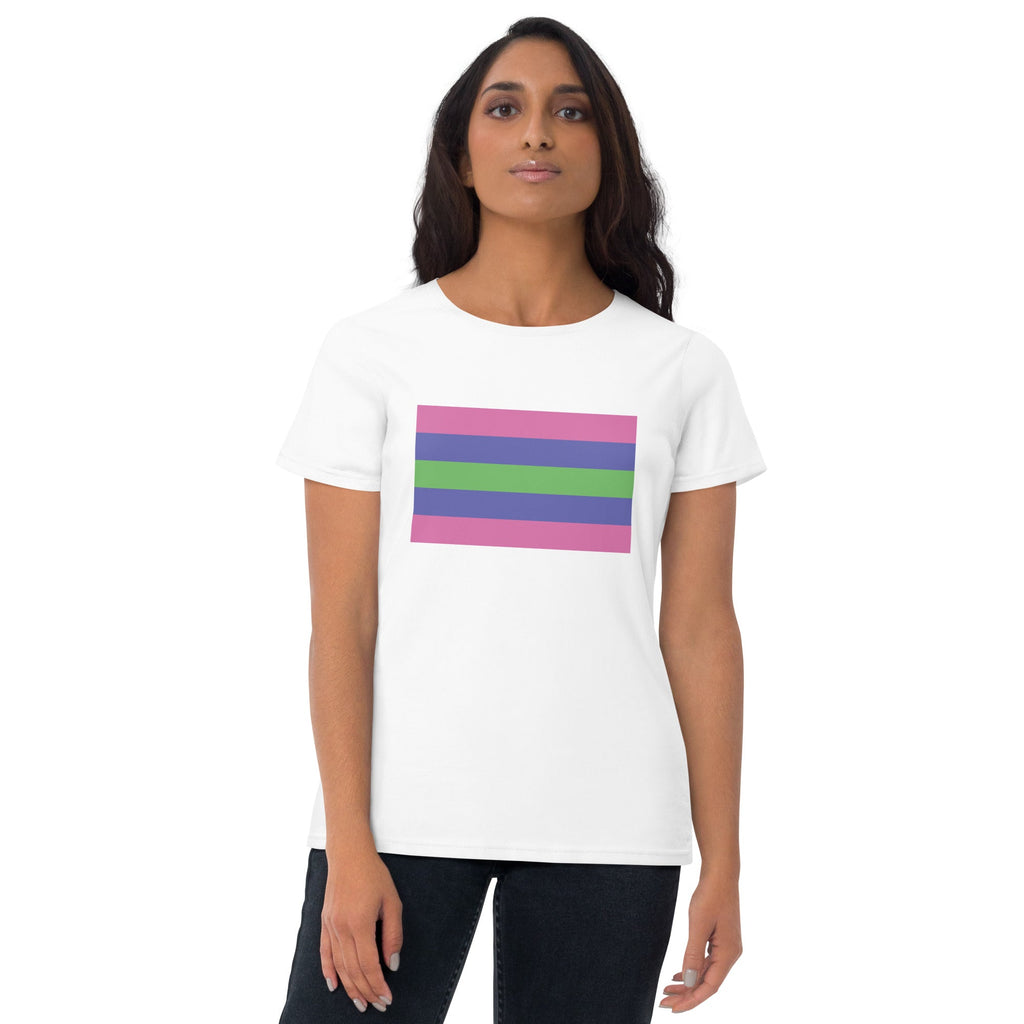 Trigender Pride Flag Women's T-shirt - White - LGBTPride.com