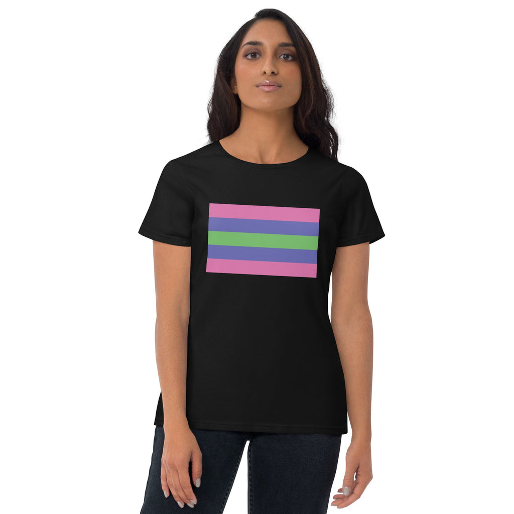 Trigender Pride Flag Women's T-shirt - Black - LGBTPride.com