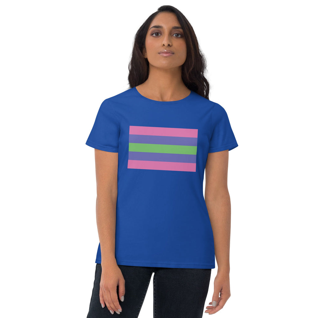 Trigender Pride Flag Women's T-shirt - Royal Blue - LGBTPride.com