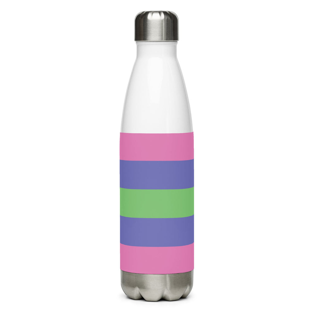 Trigender Stainless Steel Water Bottle - White - LGBTPride.com