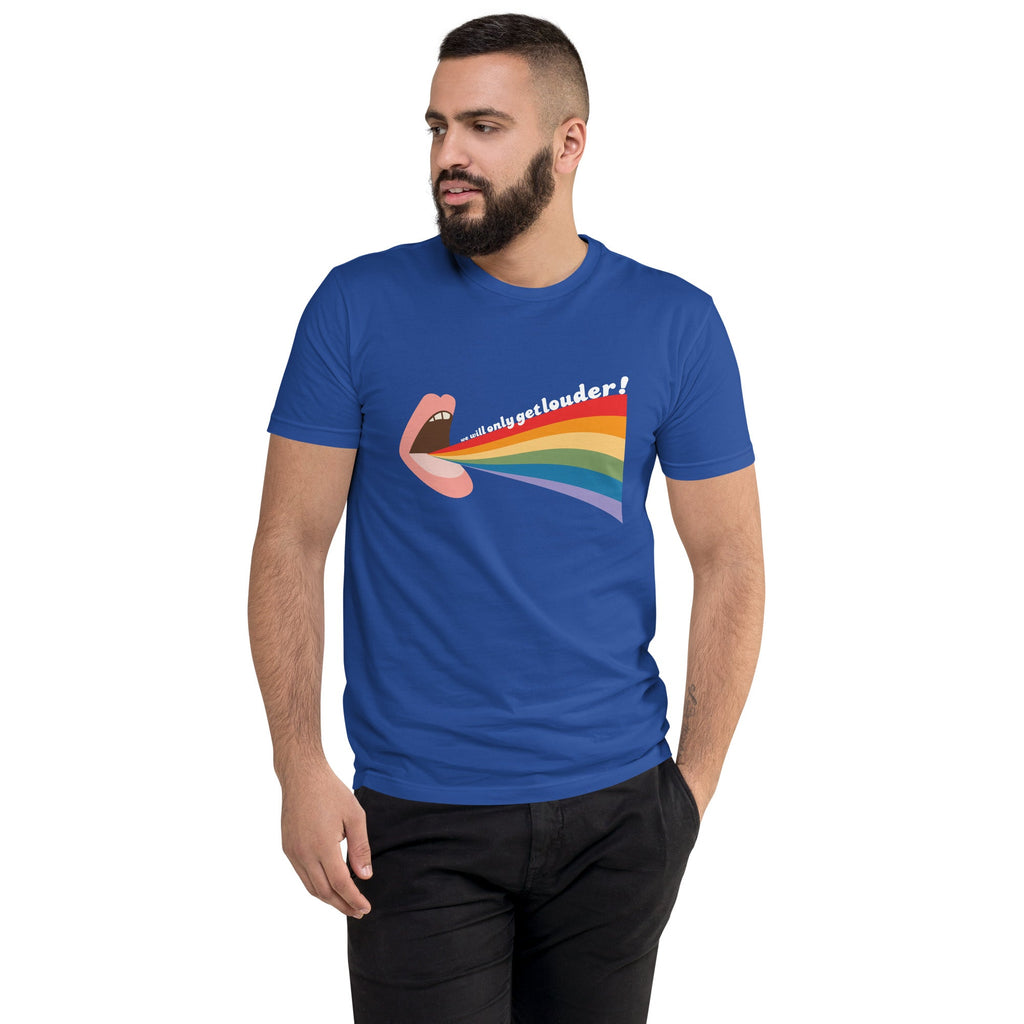 We Will Only Get Louder - Men's T-shirt - Royal Blue - LGBTPride.com