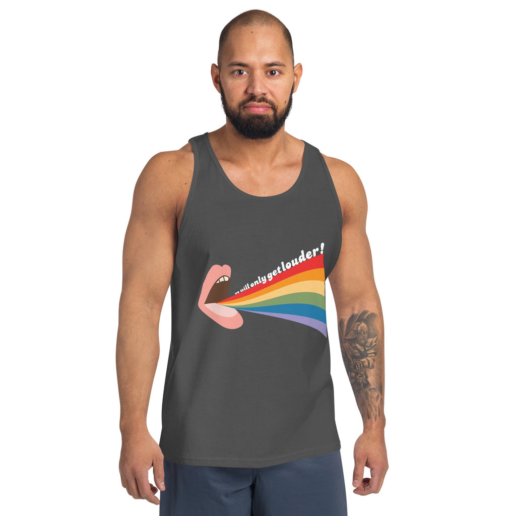 We Will Only Get Louder - Tank Top - Asphalt - LGBTPride.com