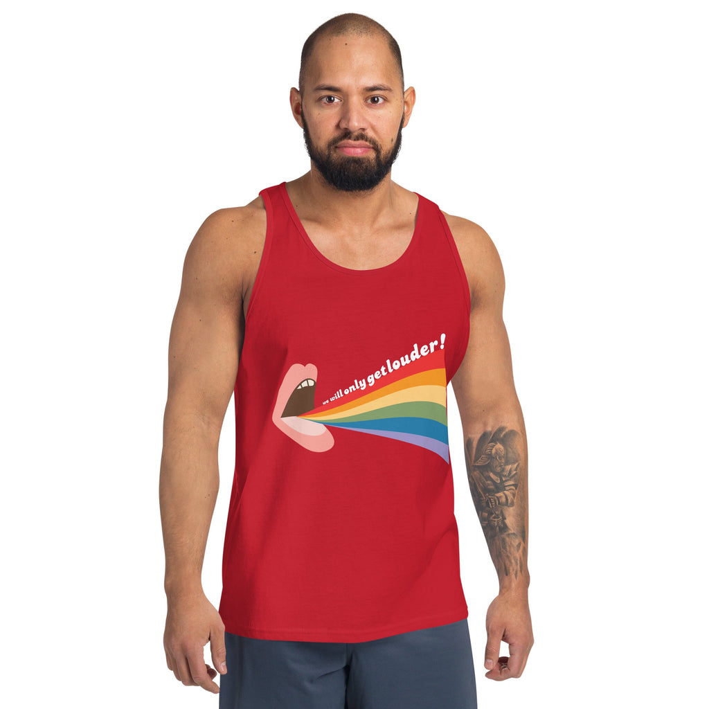 We Will Only Get Louder - Tank Top - Red - LGBTPride.com