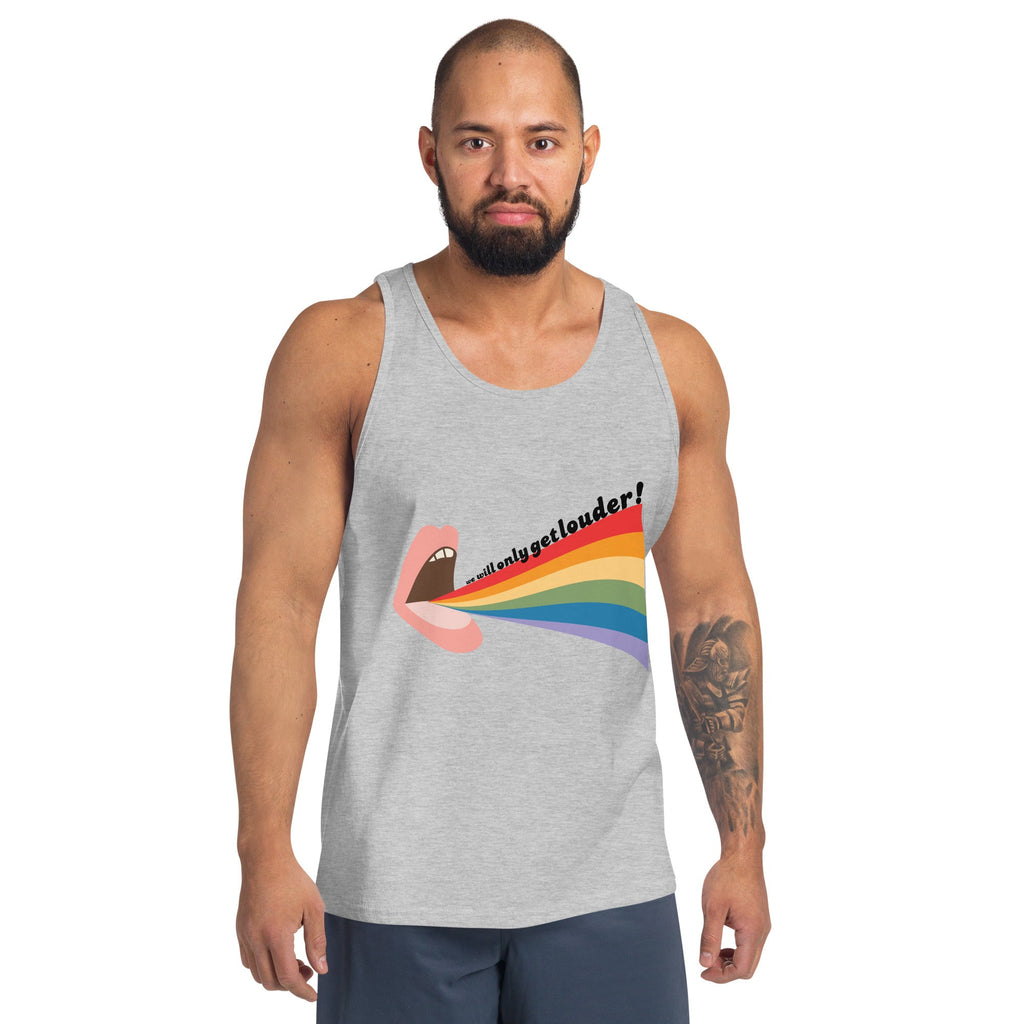 We Will Only Get Louder - Tank Top - Athletic Heather - LGBTPride.com