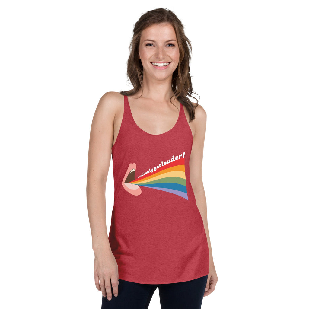 We Will Only Get Louder - Women's Tank Top - Vintage Red - LGBTPride.com