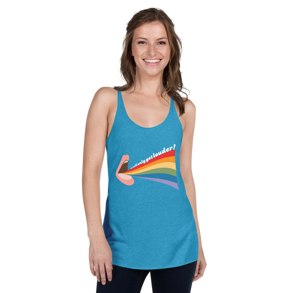 We Will Only Get Louder - Women's Tank Top - Vintage Turquoise - LGBTPride.com
