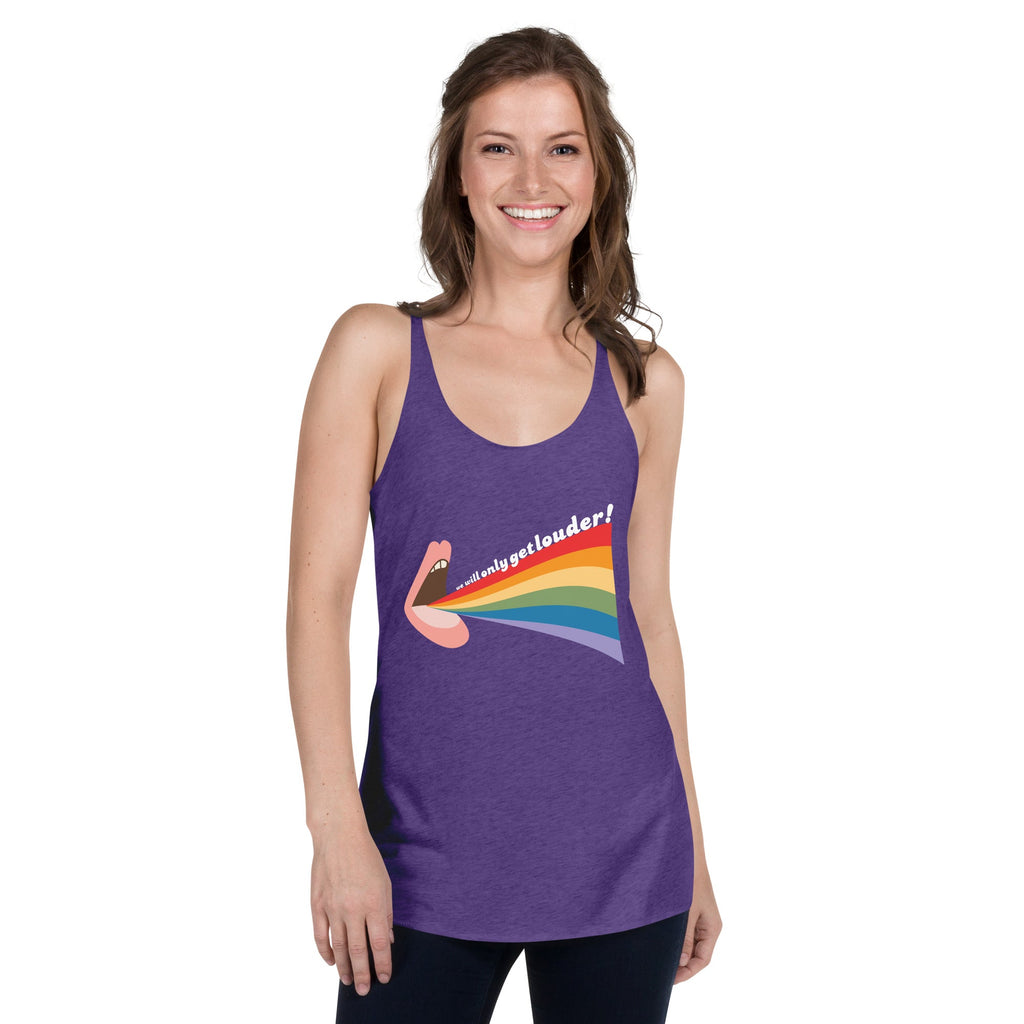 We Will Only Get Louder - Women's Tank Top - Purple Rush - LGBTPride.com