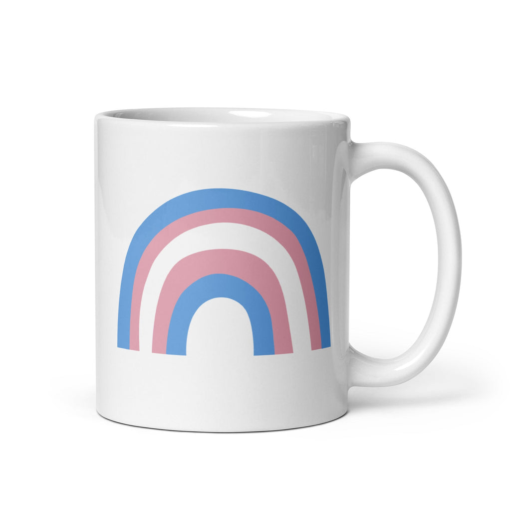 White glossy mug - Transgender Pride Flag - 11oz - LGBTPride.com